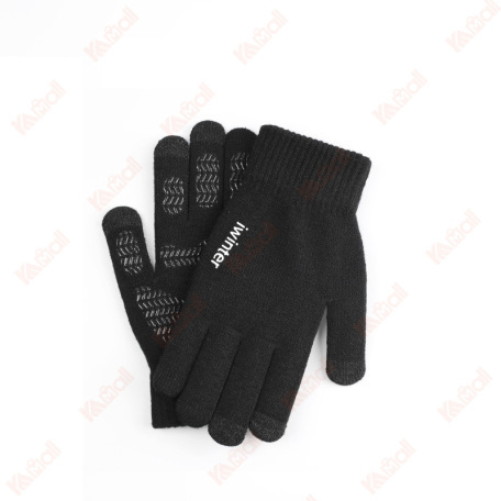 knitted touch screen gloves for men